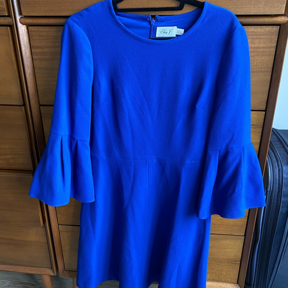 Cobalt blue A-line dress